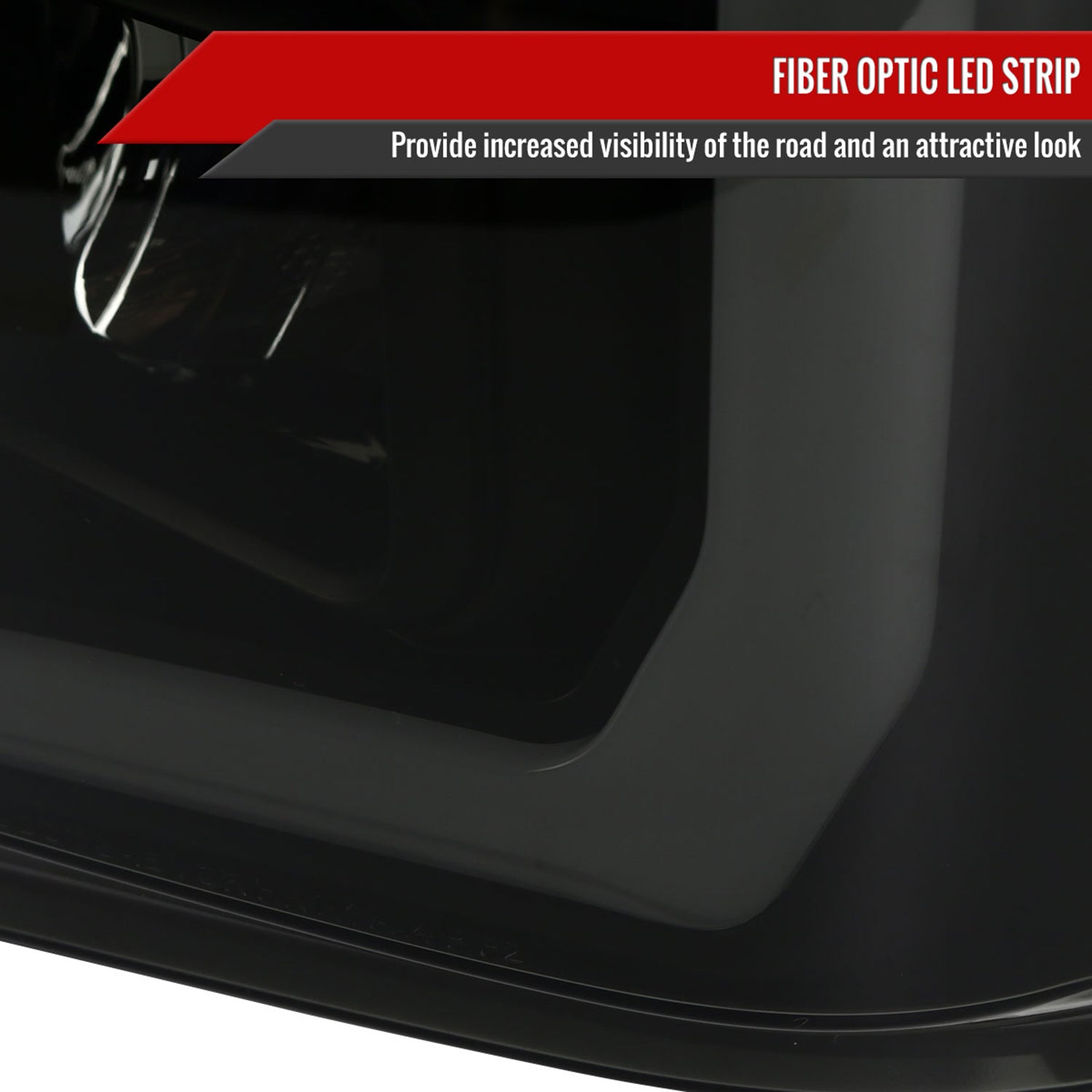 2008-2010 Ford F-250 F-350 F-450 LED C-Bar Projector Headlight Black/Smoke