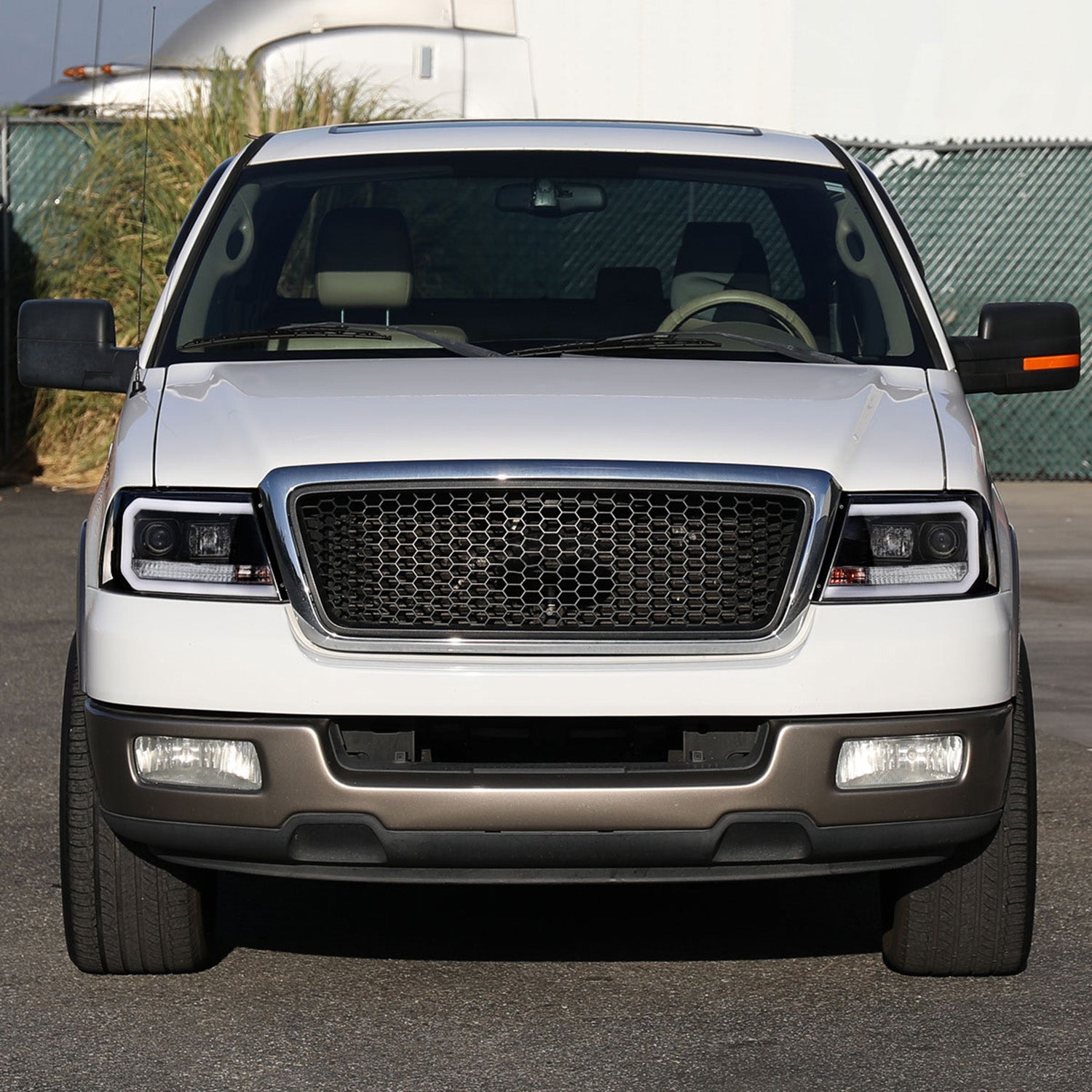 2004-2008 Ford F-150/ 06-2008 Lincoln Mark LT LED C-Bar Headlights Black