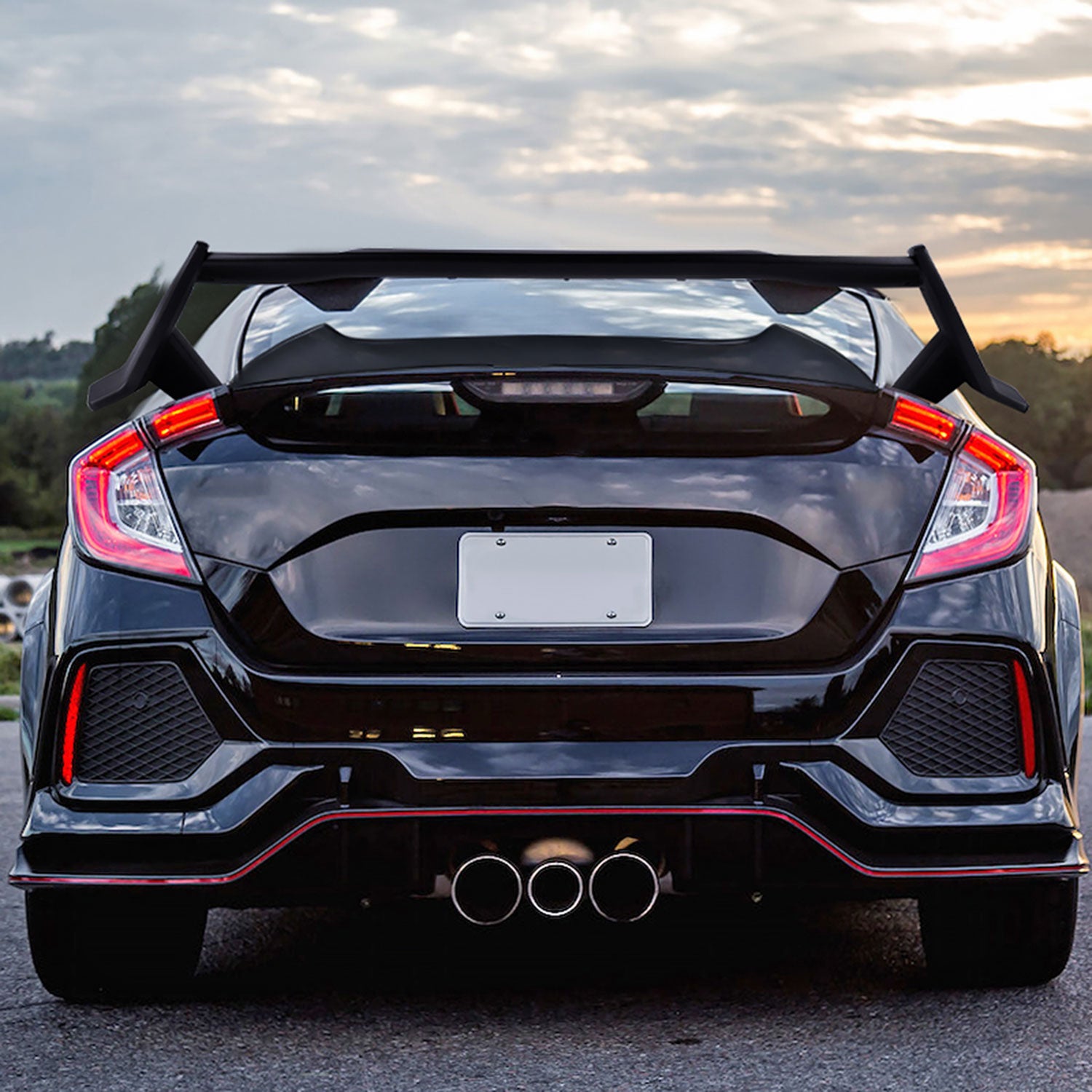 2016-2019 Honda Civic Hatchback Glossy Black ABS Rear Spoiler