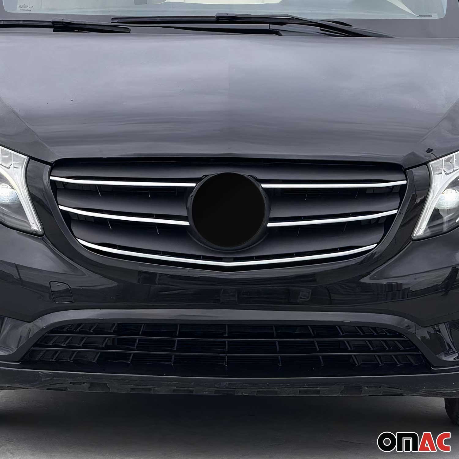 2021-2024 Mercedes Metris Front Bumper Grill Trim Molding Stainless Steel 5x