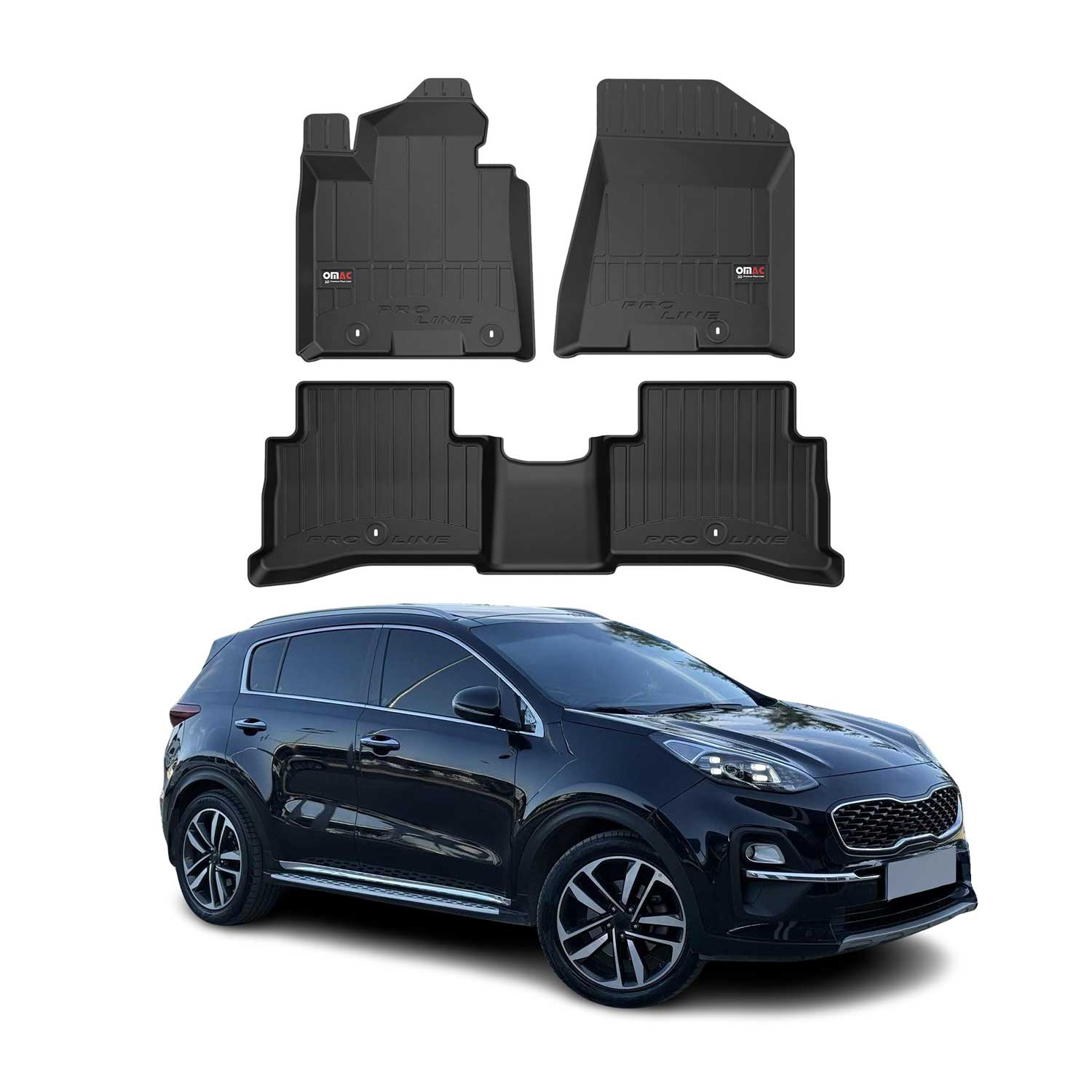2017-2022 Kia Sportage Premium Floor Mats Liners Full Set All Weather Heavy Duty