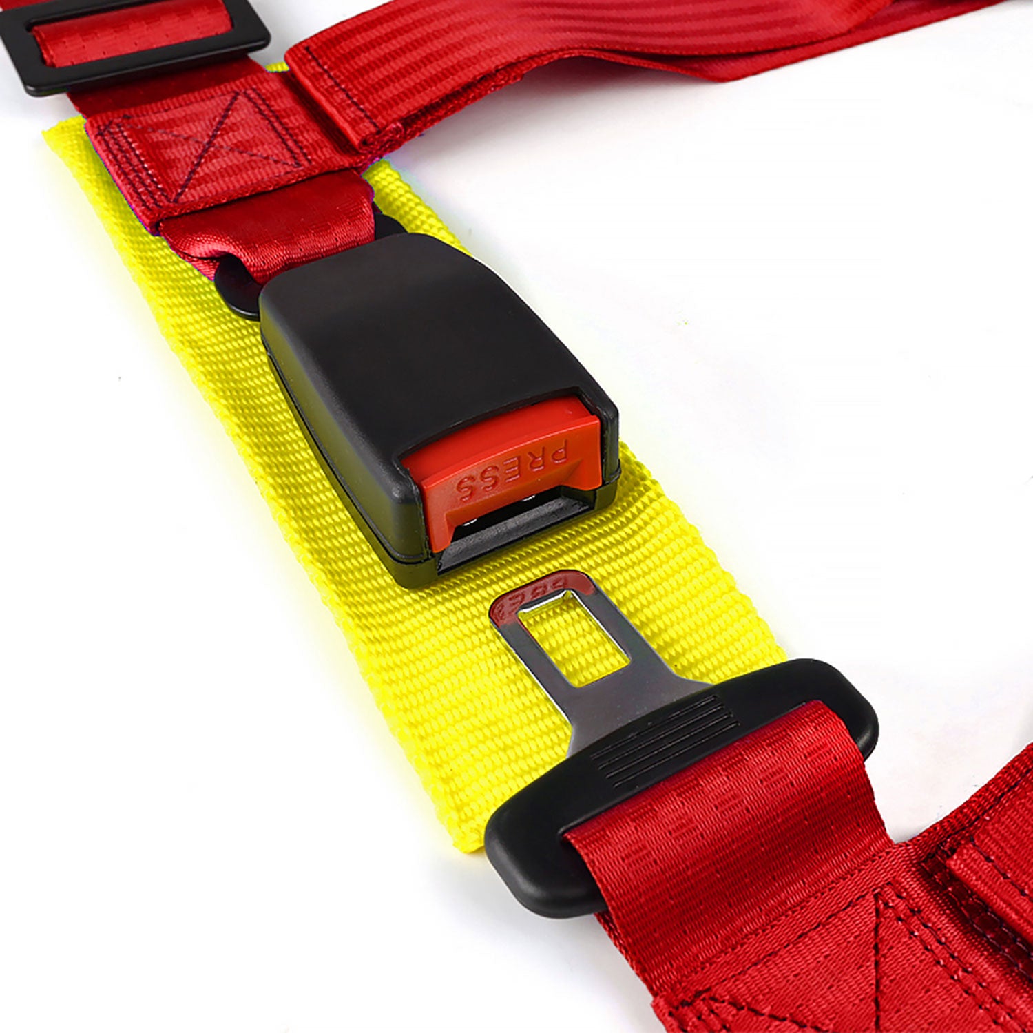 Universal Red 4 Point Racing Seat Belt Buckle Safety Harness