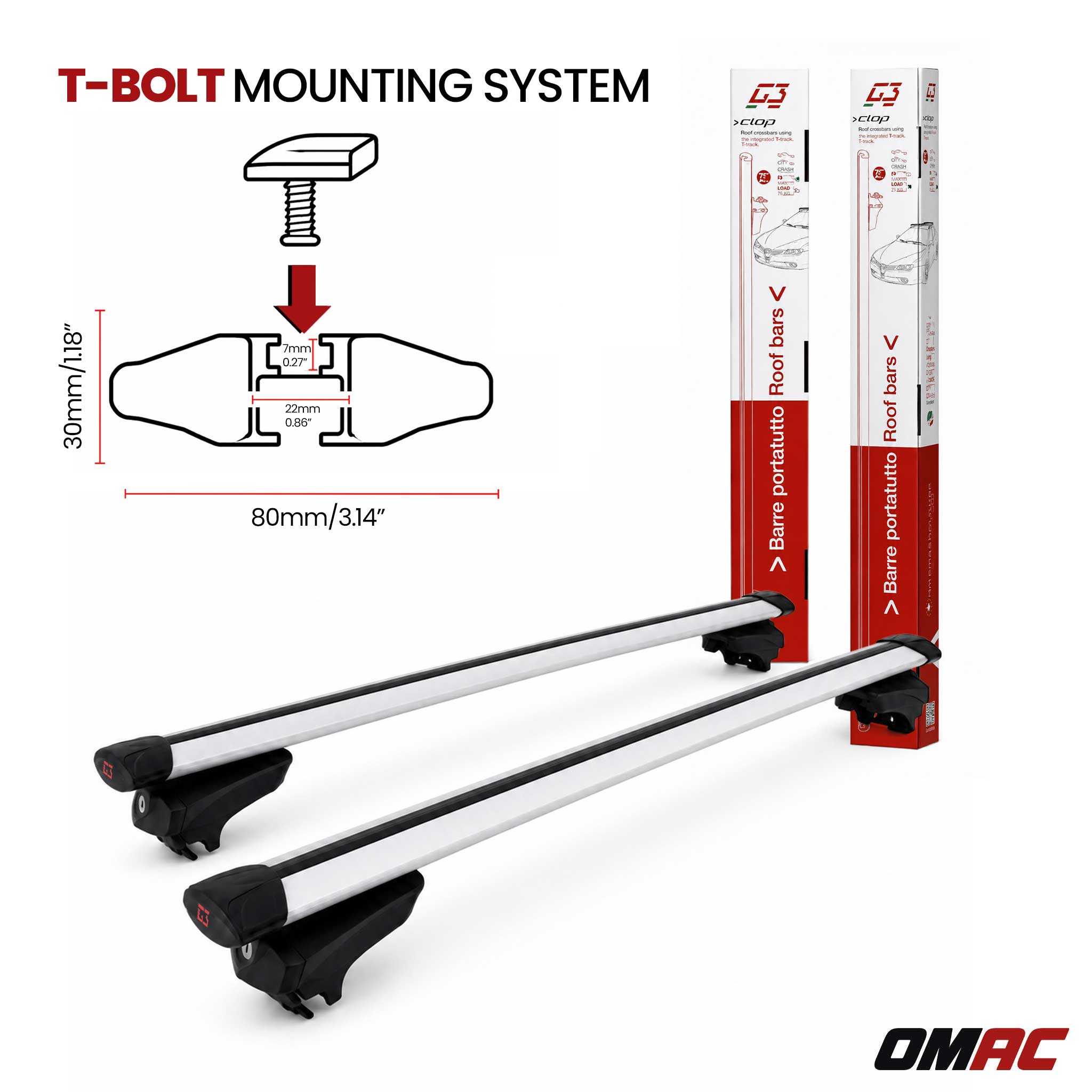 G3 Roof Racks for BMW X5 2019-2026 Aluminium Lockable 2Pcs Gray