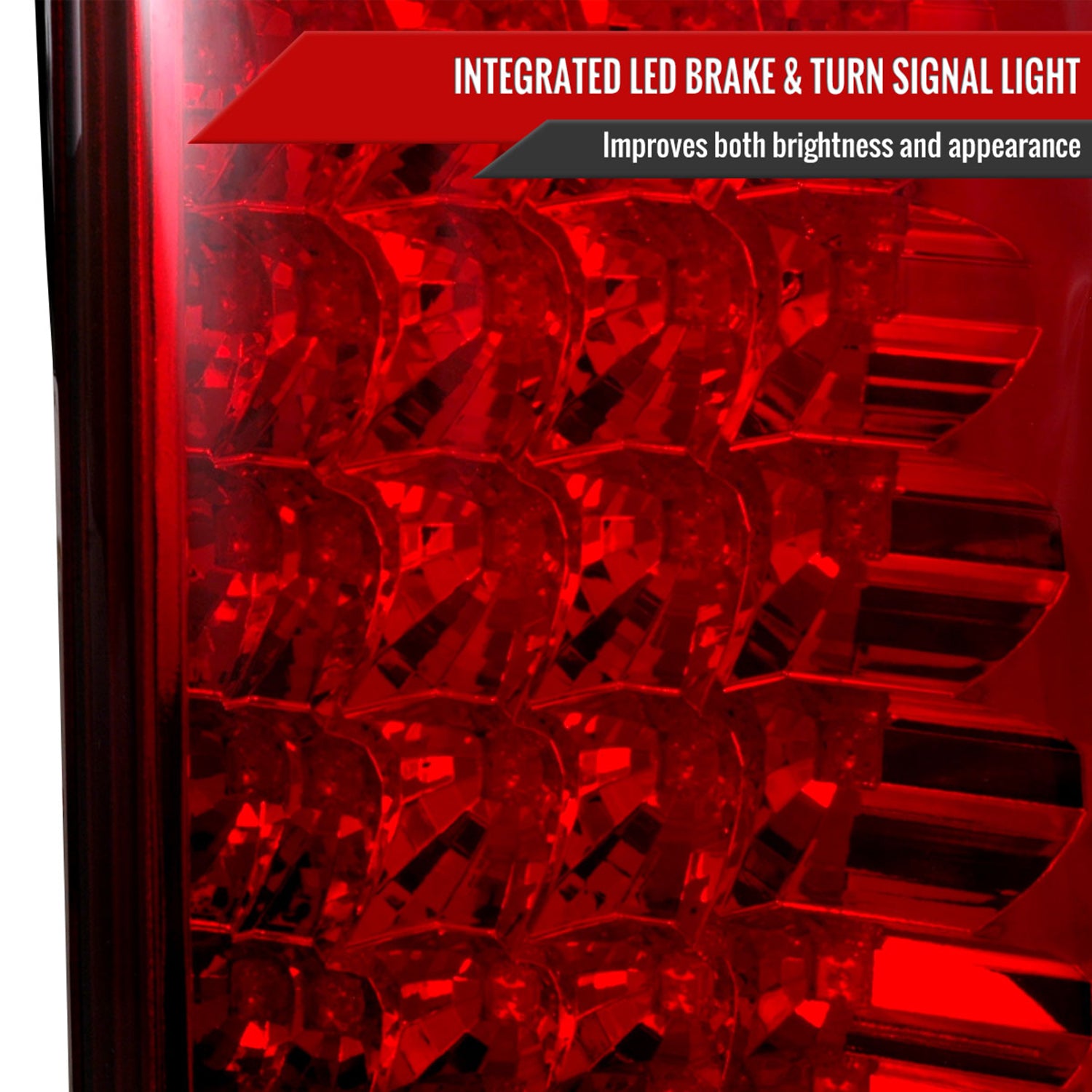 2007-2014 Chevy Tahoe/Suburban LED Tail Lights Chrome Housing/Red Clear Lens