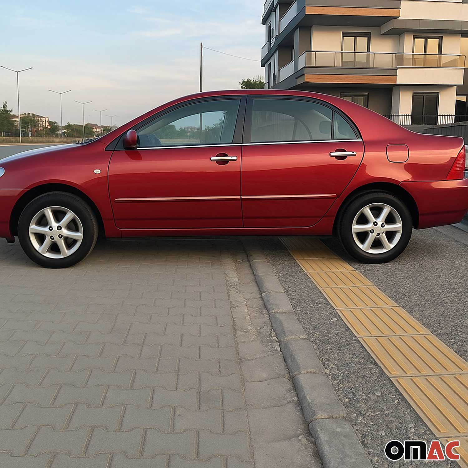2003-2008 Toyota Corolla Window Molding Trim Streamer Stainless Steel Silver 4 Pcs