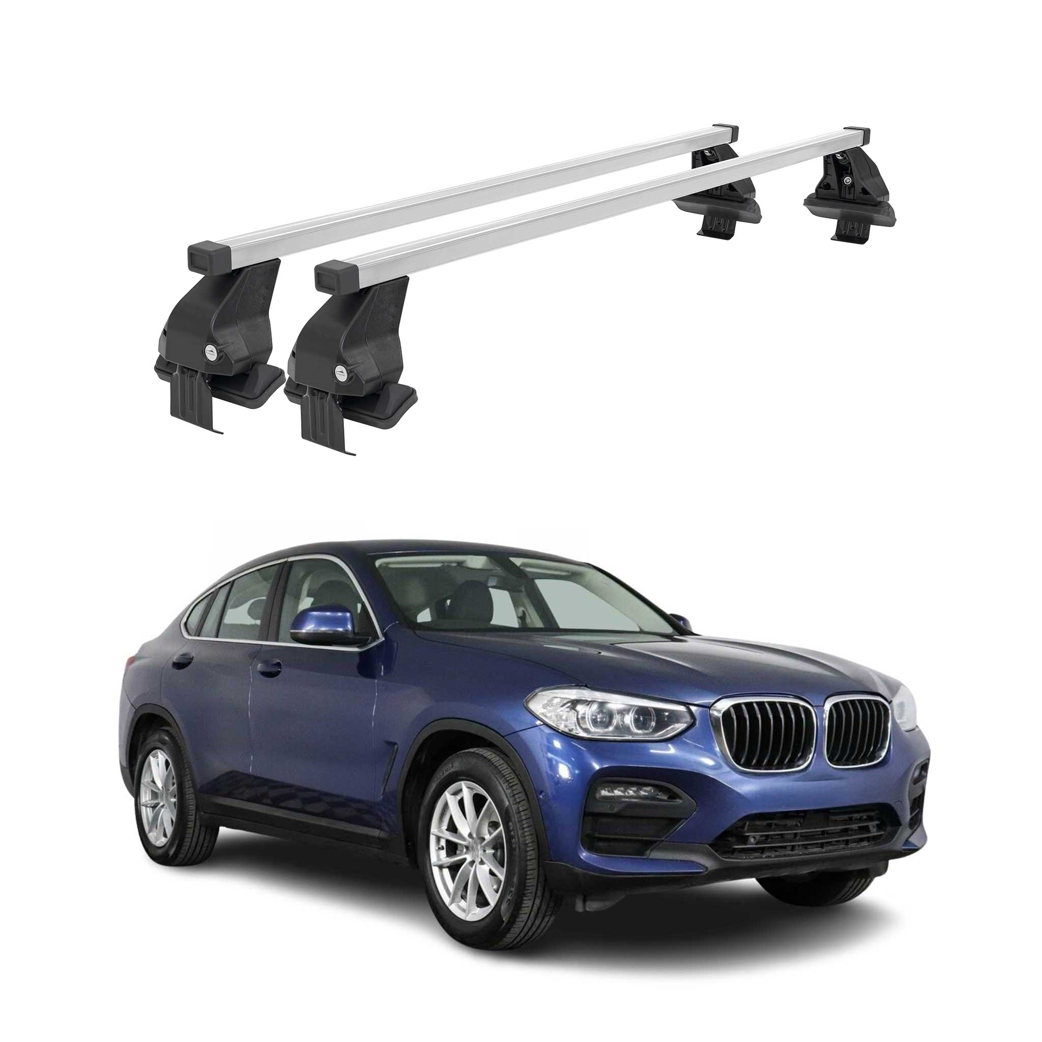 2019-2025 BMW X4 G02 Roof Rack Cross Bars Silver