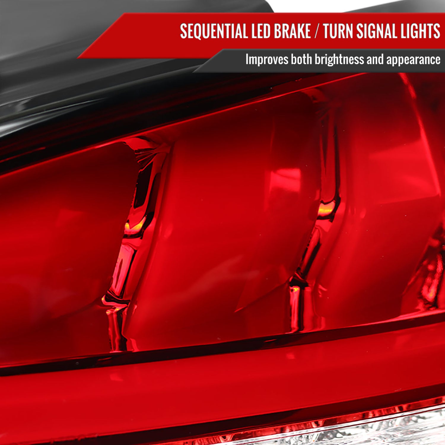 2010-2016 Hyundai Genesis Coupe White Bar LED Tail Lights Chrome/Red