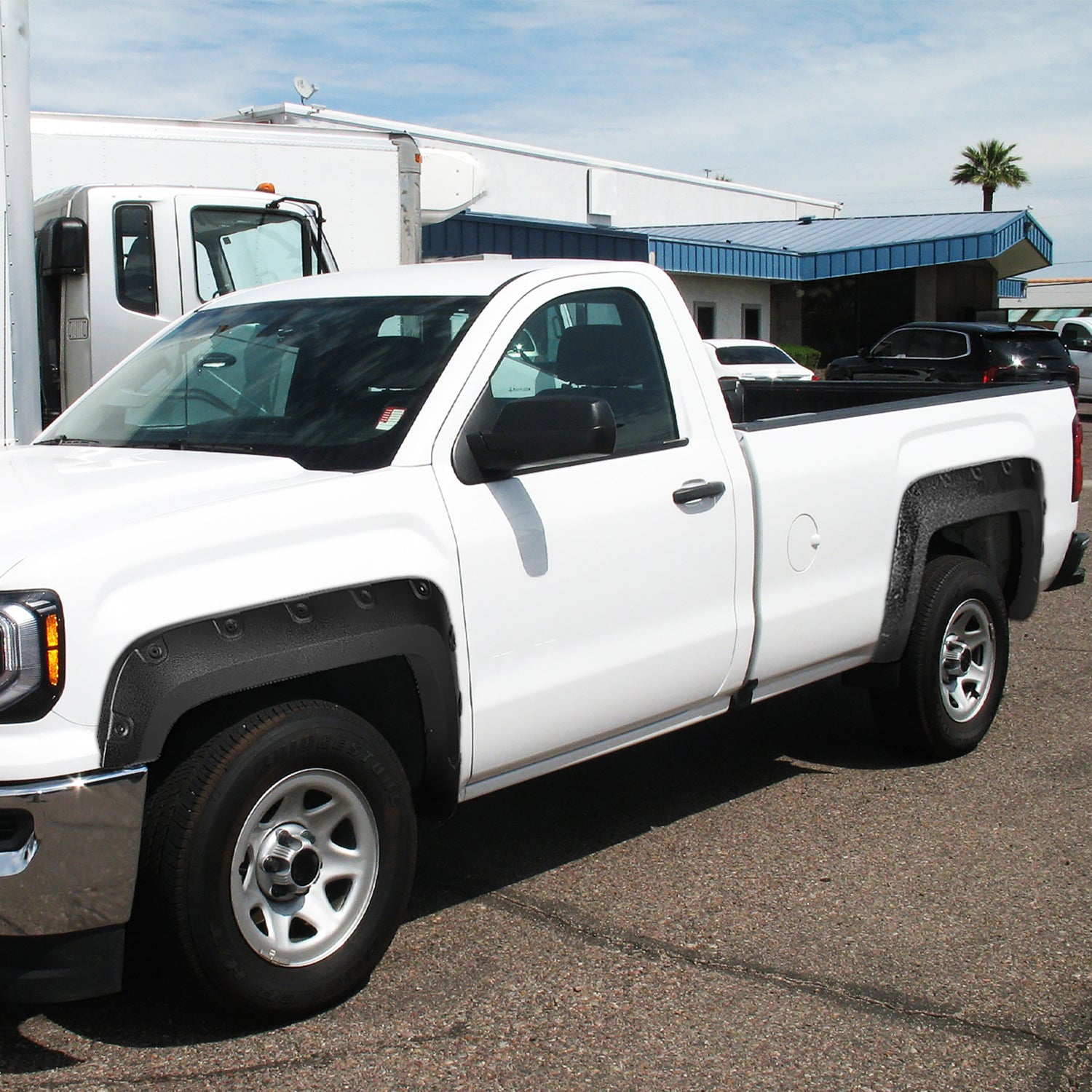 2016-2018 GMC Sierra 1500 Fleetside Textured Rivet Style Fender Flares