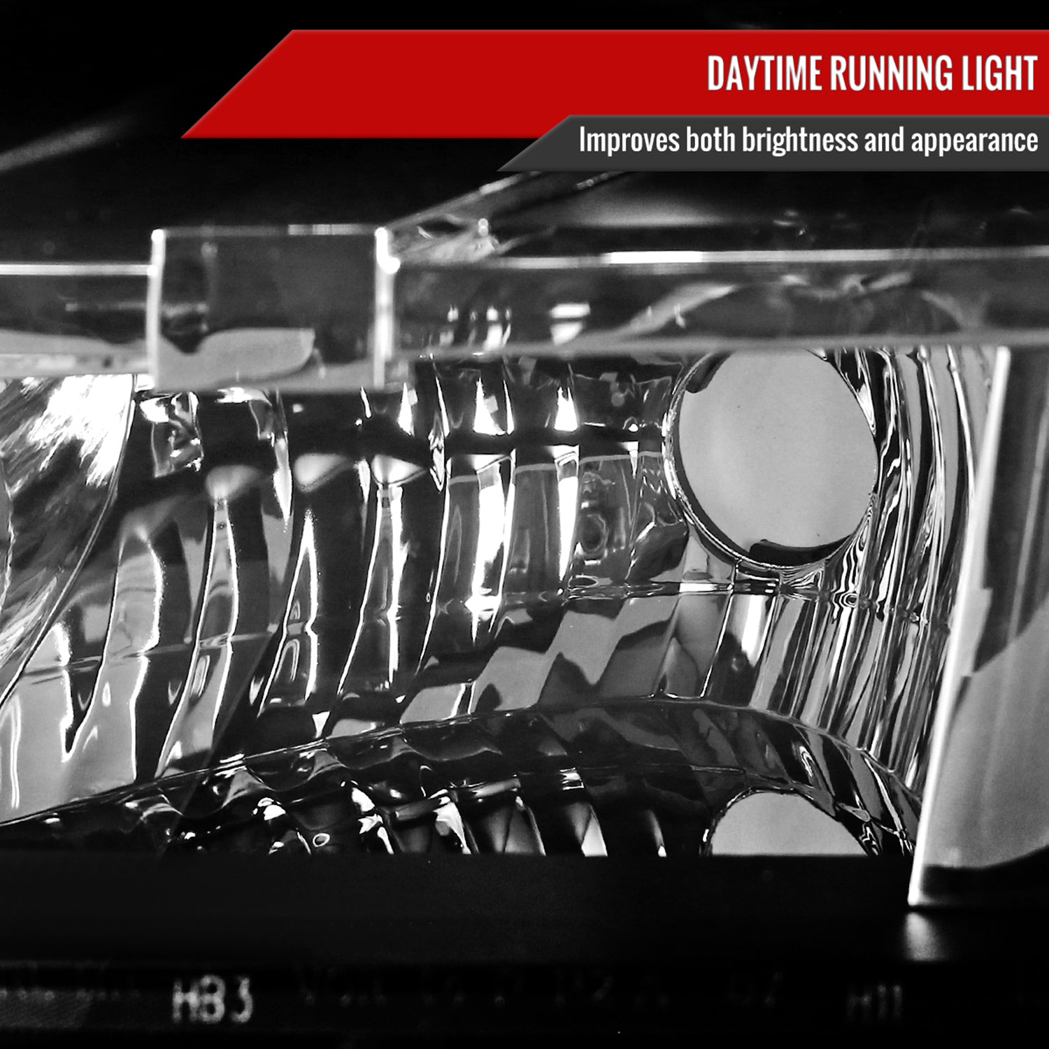 2007-2014 Chevy Avalanche/Tahoe/Suburban Factory Headlights Matt Black/Clear