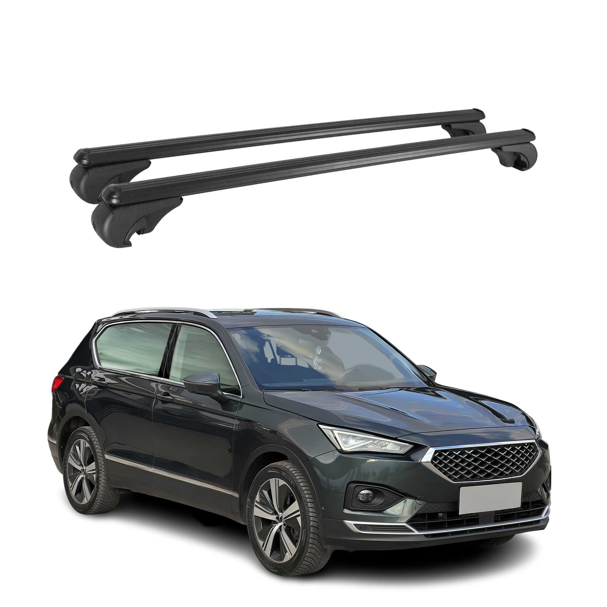 2019-2024 Seat Tarraco Roof Rack Cross Bars Black