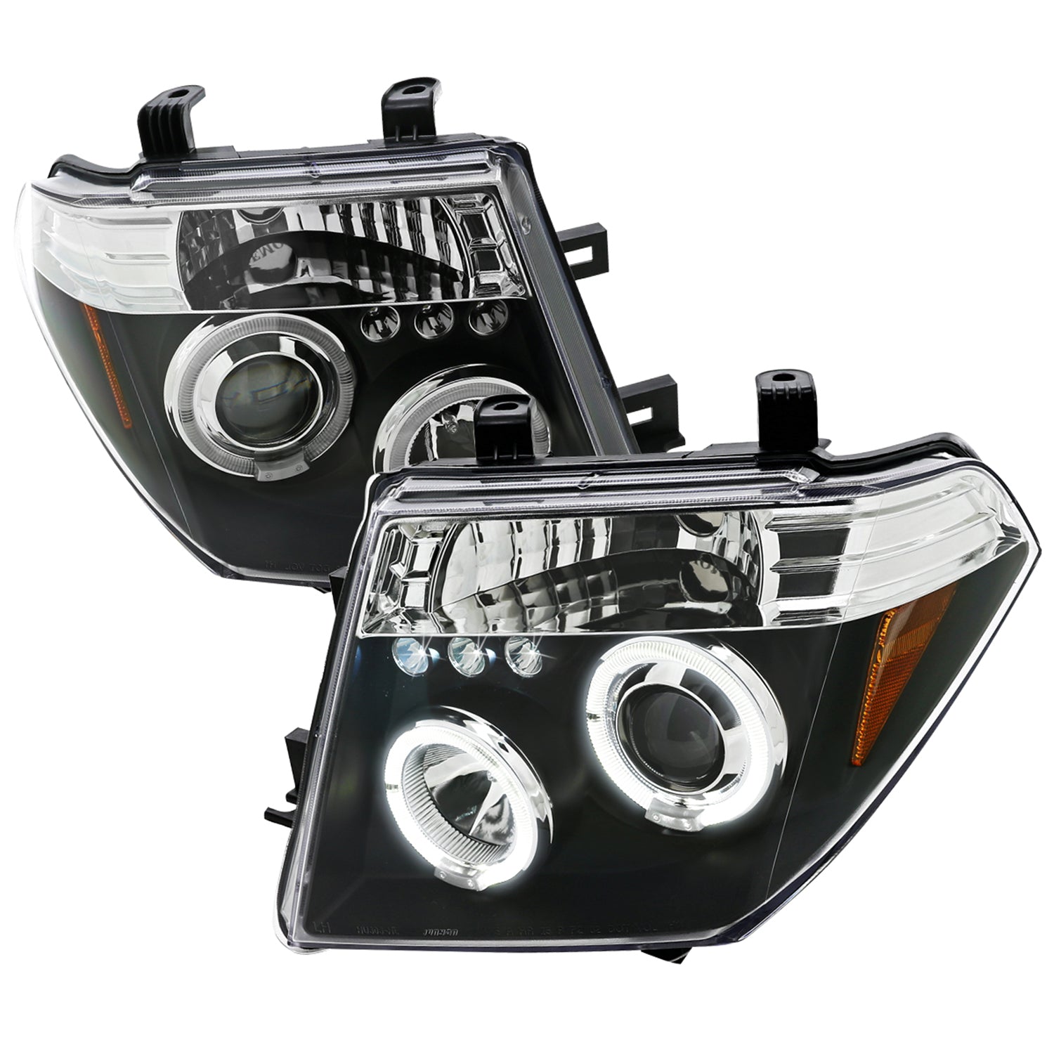 2005-2007 Nissan Pathfinder/ 05-2008 Frontier Dual Halo Headlights Matte Black