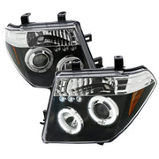 2005-2007 Nissan Pathfinder/ 05-2008 Frontier Dual Halo Headlights Matte Black