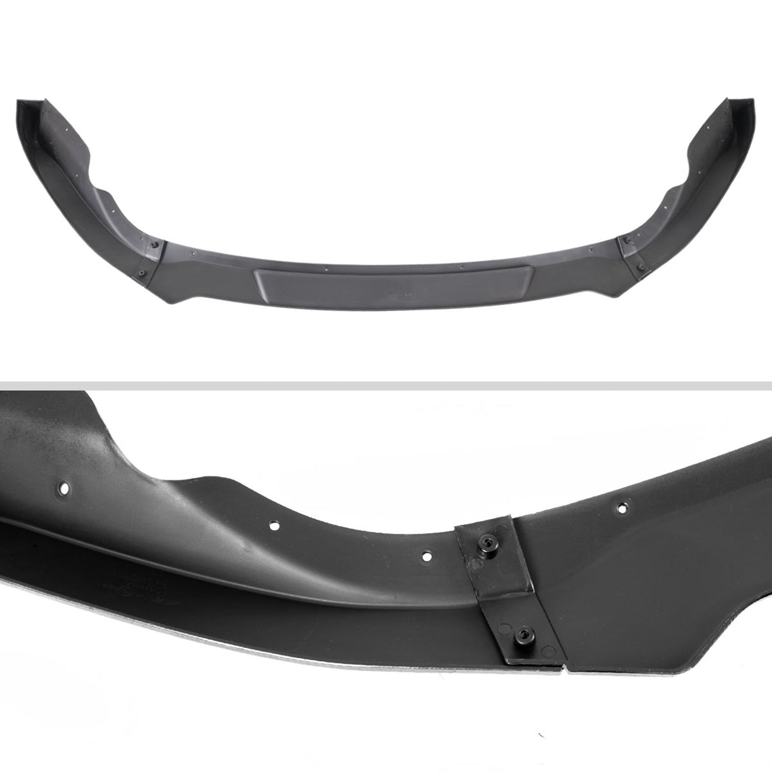 2009-2012 Nissan 370Z Glossy Black/Red Trim 3PC Front Bumper Lip Splitter Kit