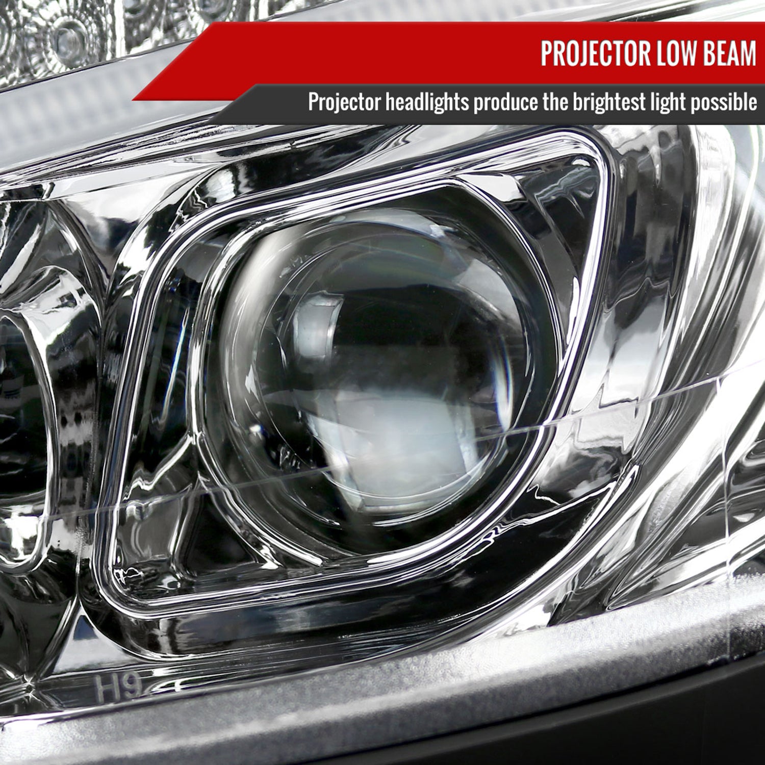 2008-2011 Mercedes W204 C Class Headlights LED Light Bar&LED Signal Chrome