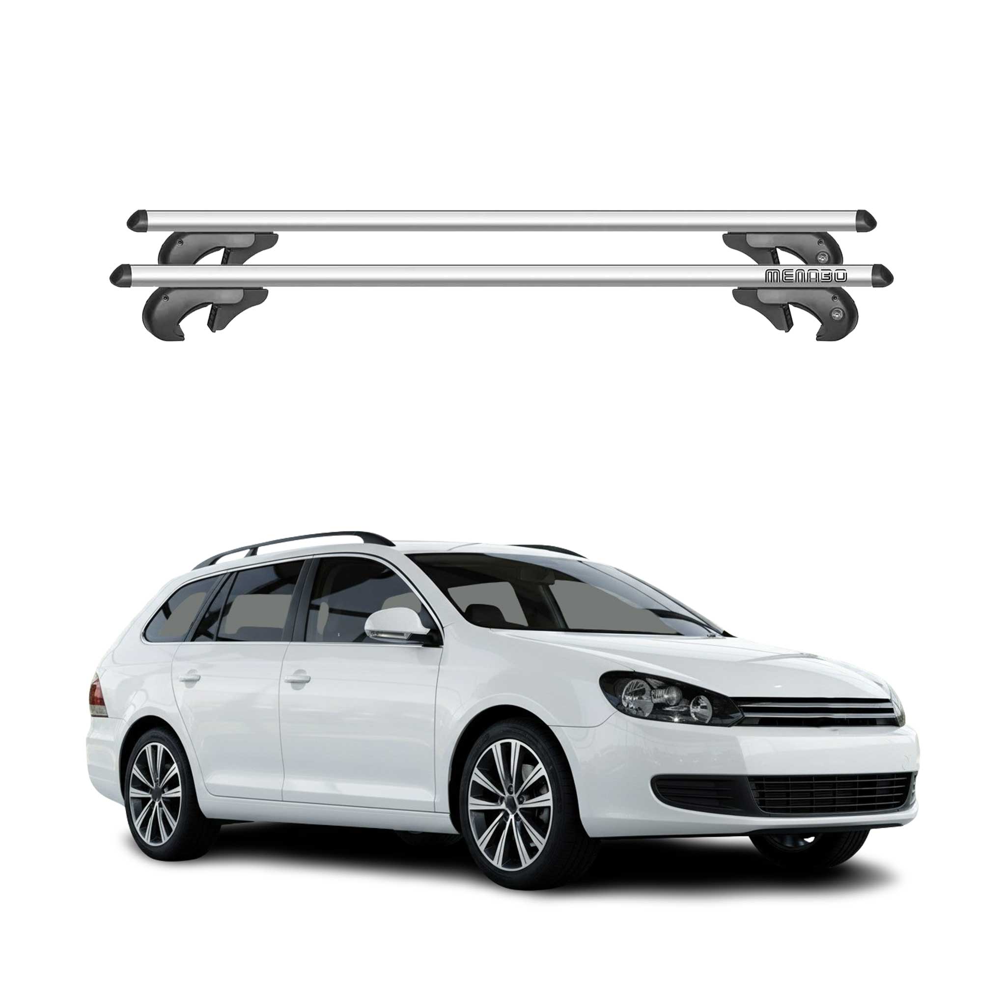 2011-2014 VW Jetta SportWagen Roof Rack Cross Bars Silver