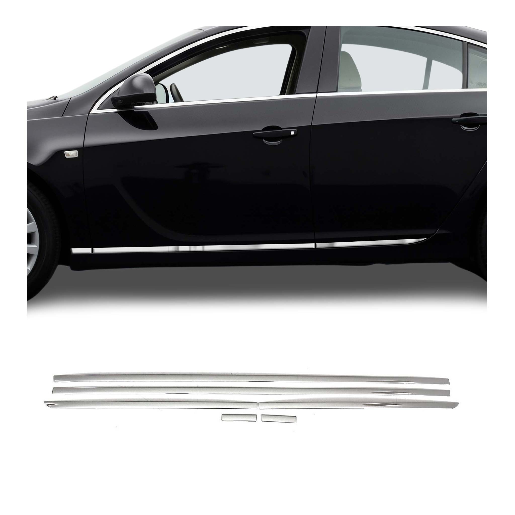 2011-2017 Buick Regal Sedan Side Door Molding Trim Stainless Steel Silver 6x