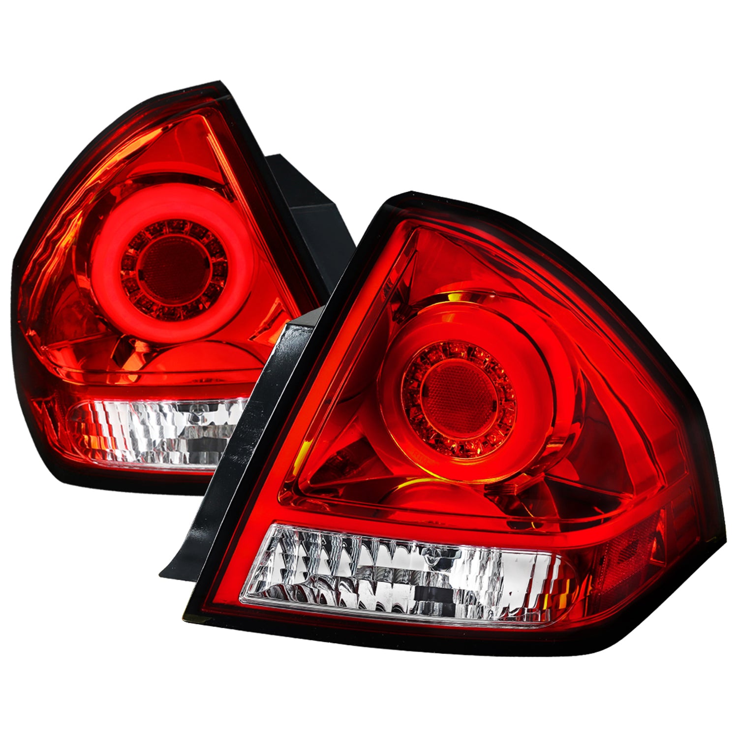 2006-2013 Chevy Impala/ 2014-2016 Impala Limited LED Tail Lights Chrome/Red Lens