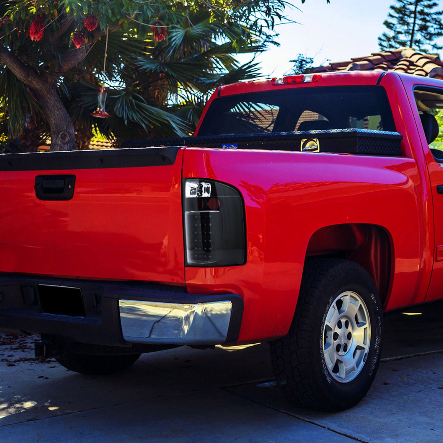 2007-2014 Chevy Silverado V2 LED Tail Lights Matte Black Housing/Clear Lens