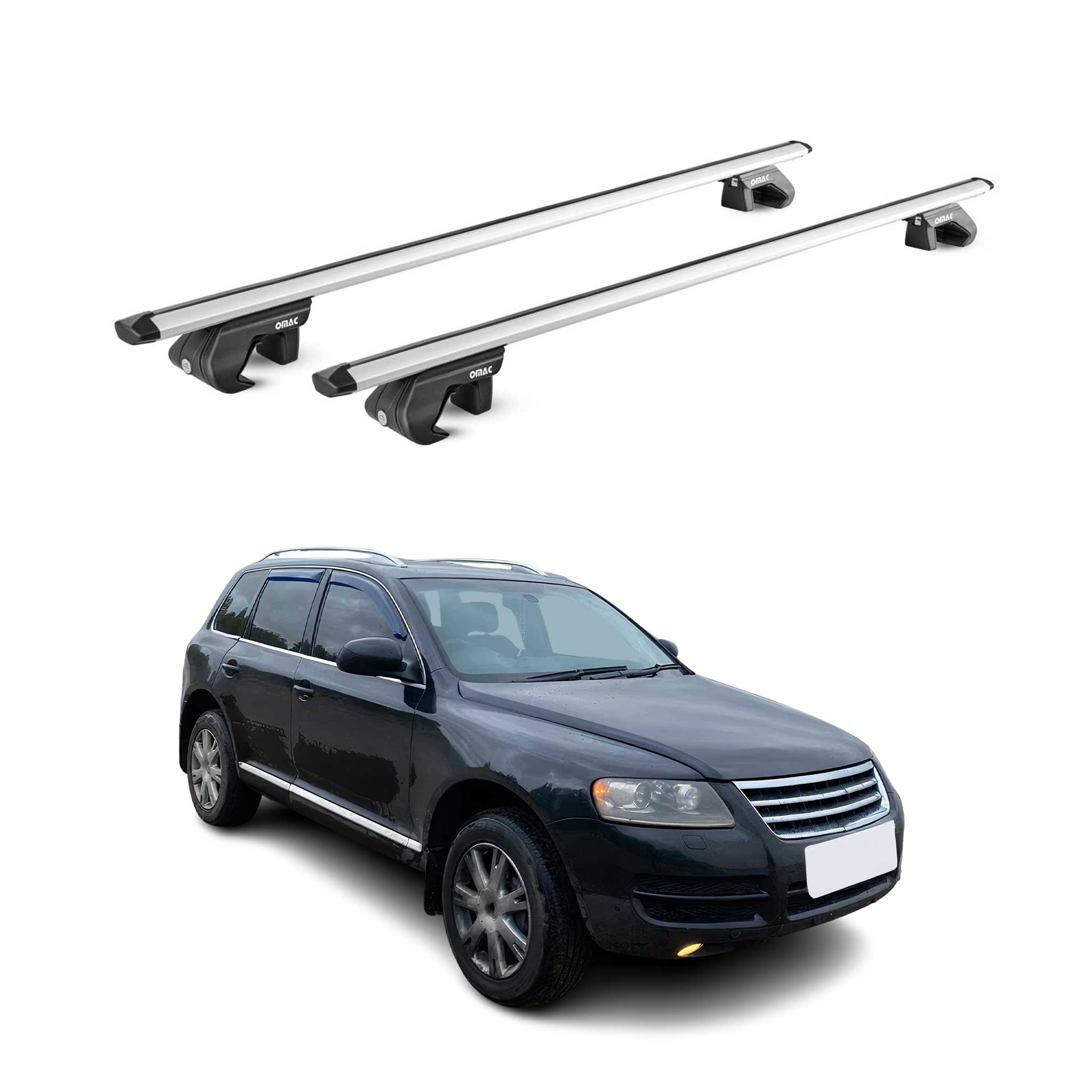 2004-2018 VW Touareg Roof Rack Cross Bars Silver