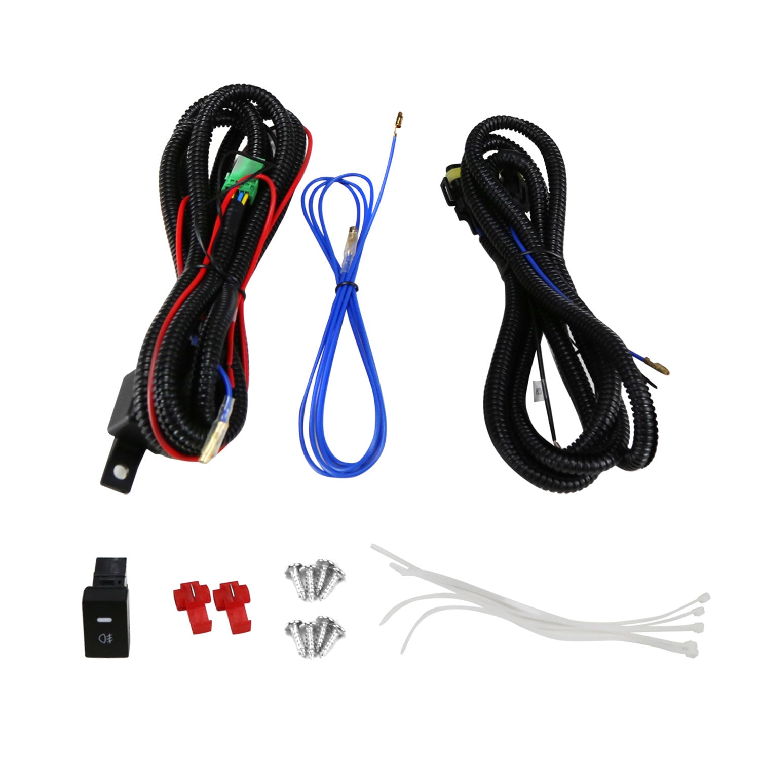 2008-2011 Toyota Highlander 12V/55W H11 Fog Lights Kit Chrome/Clear Lens