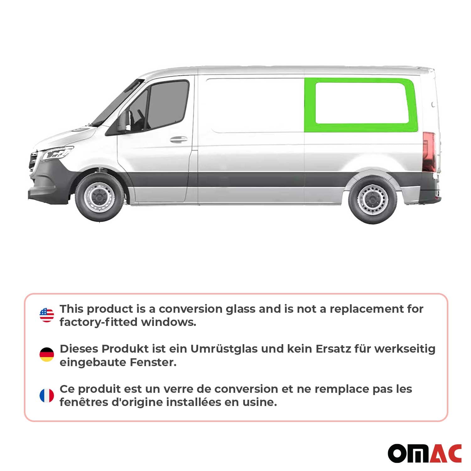 2010-2018 Mercedes Sprinter W906 Local Pickup Window Glass Rear Left Side L2