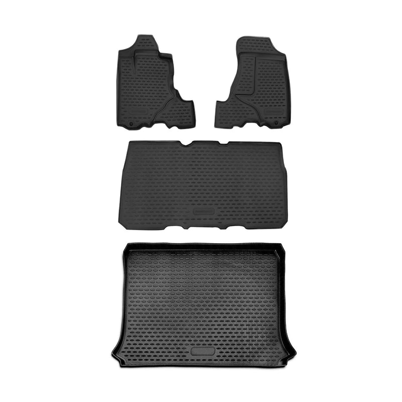 2003-2011 Honda Element Floor Mats & Cargo Liner Full Set All Weather Black