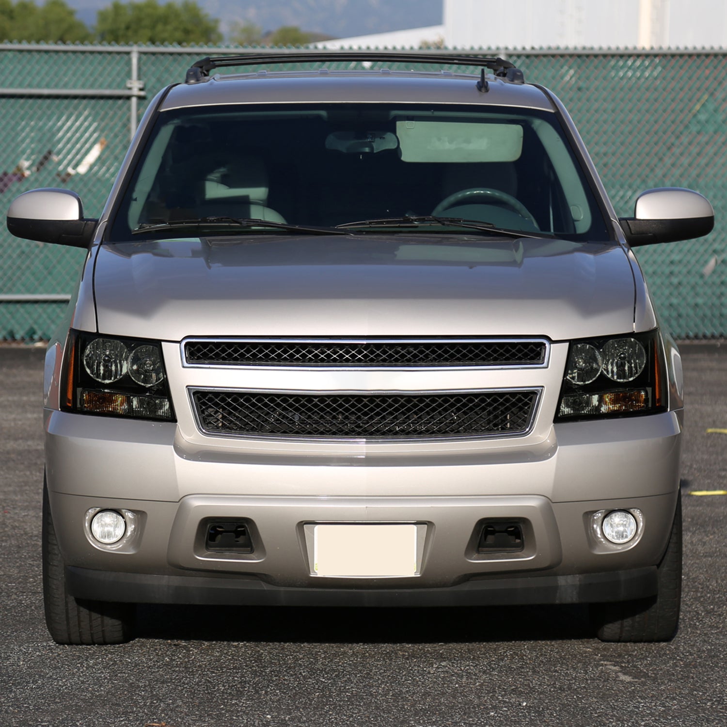 2007-2014 Chevy Avalanche/Tahoe/Suburban Factory Headlights Matt Black/Smoke