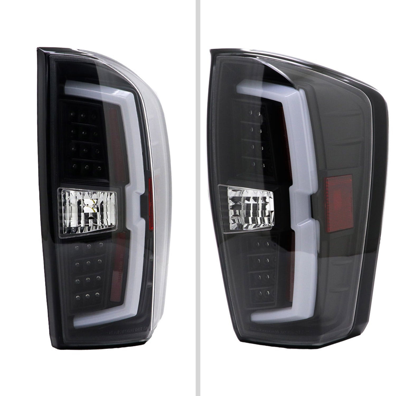 2016-2022 Toyota Tacoma LED Bar Tail Lights Matte Black Housing/Clear Lens