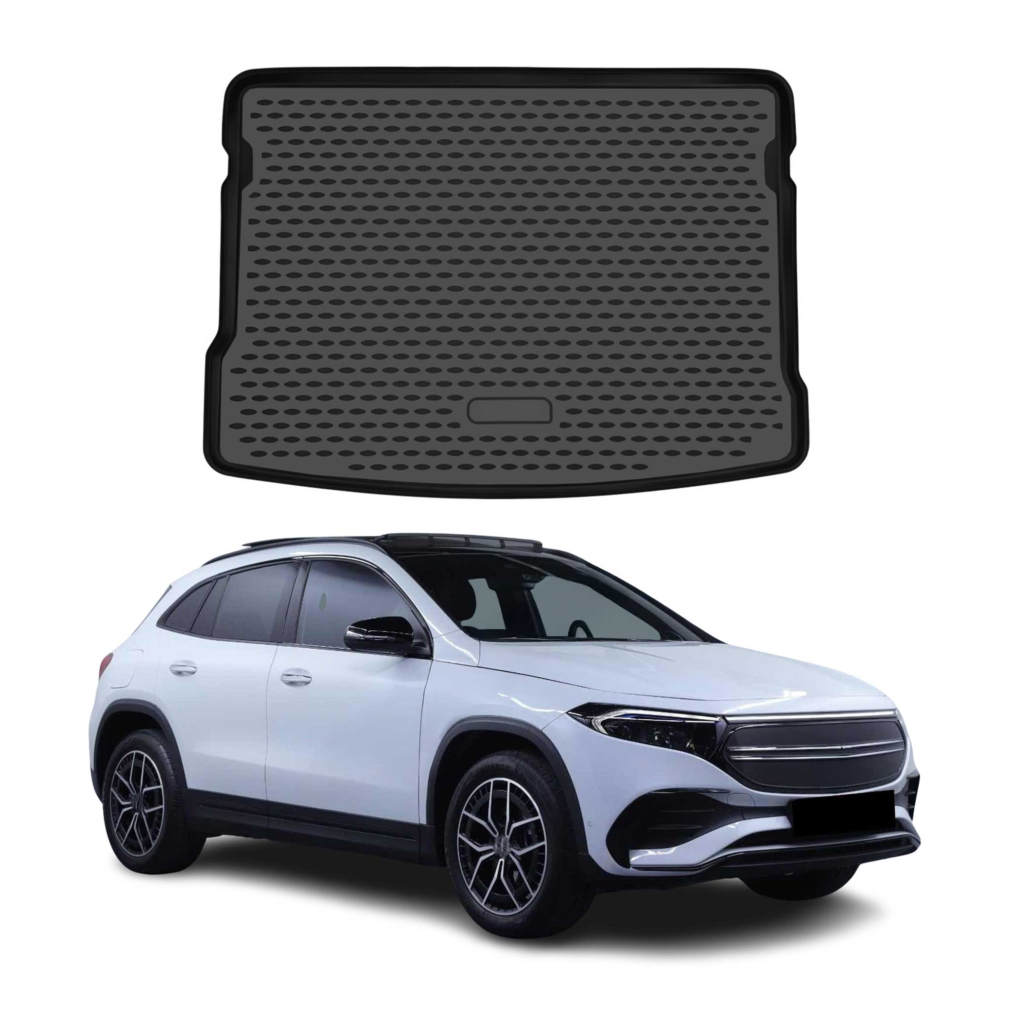 OMAC Cargo Mats Liner for Mercedes EQA 2022-2026 Trunk Mat Waterproof TPE Black