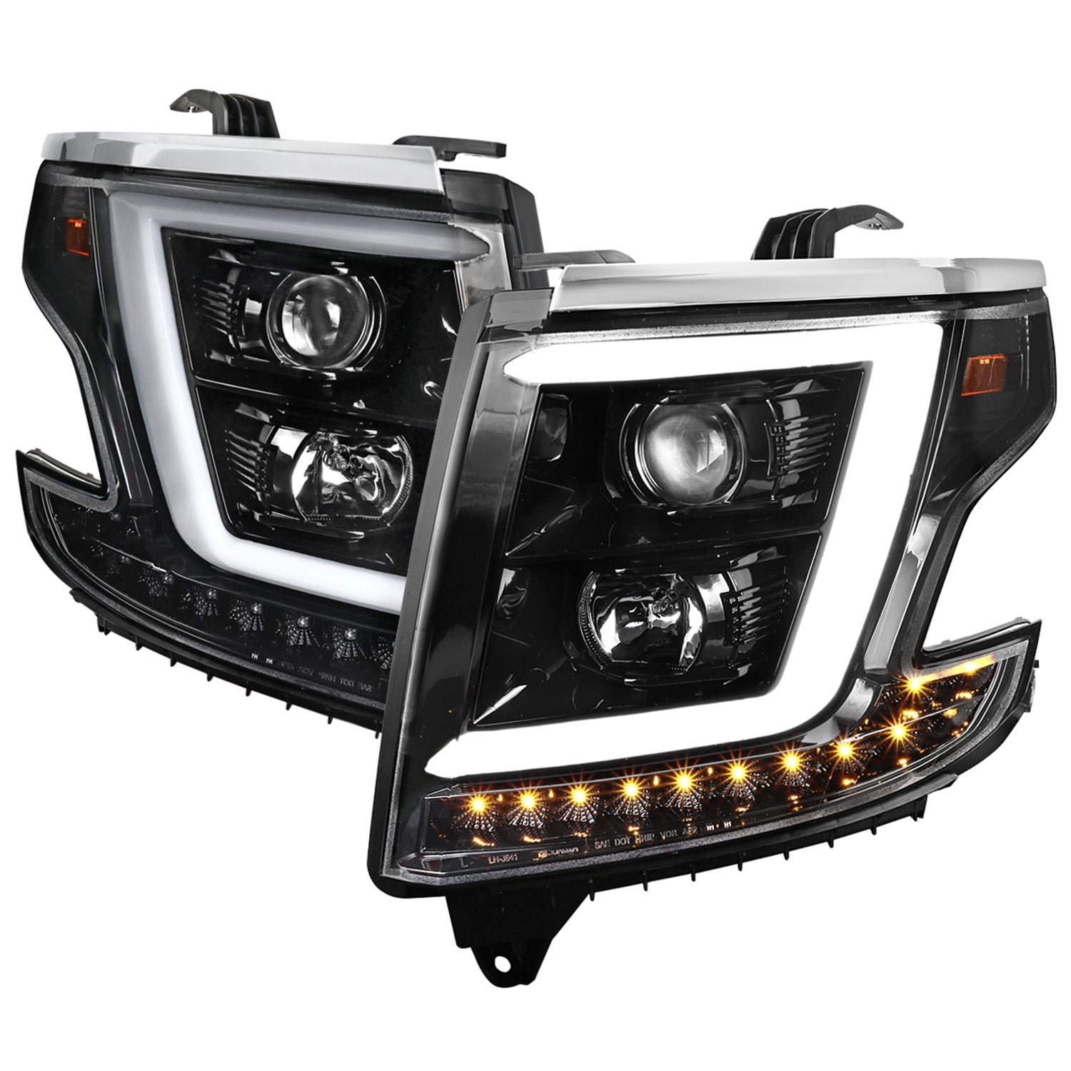 2015-2020 Chevy Tahoe Suburban/ Suburban 3500HD LED Headlights Glossy Black