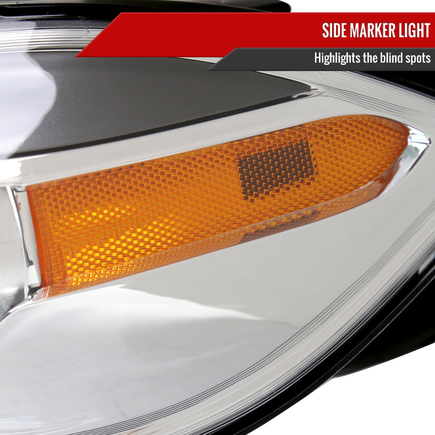 2013-2016 Dodge Dart Factory Headlights w/Projector High/Low Beam Chrome/Clear