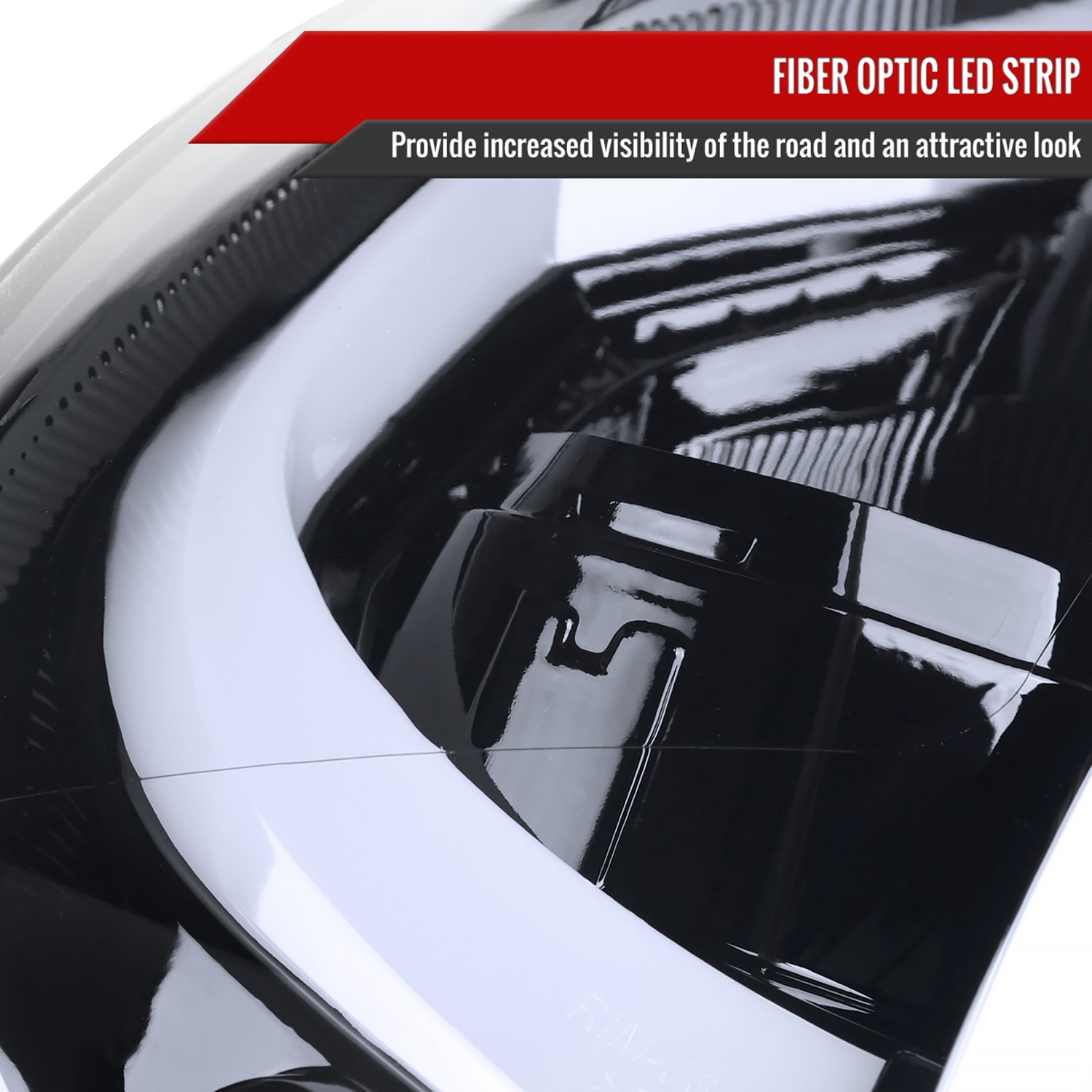 2015-2021 Chevy Colorado LED Bar Projector Headlights Glossy Black/Smoke Lens