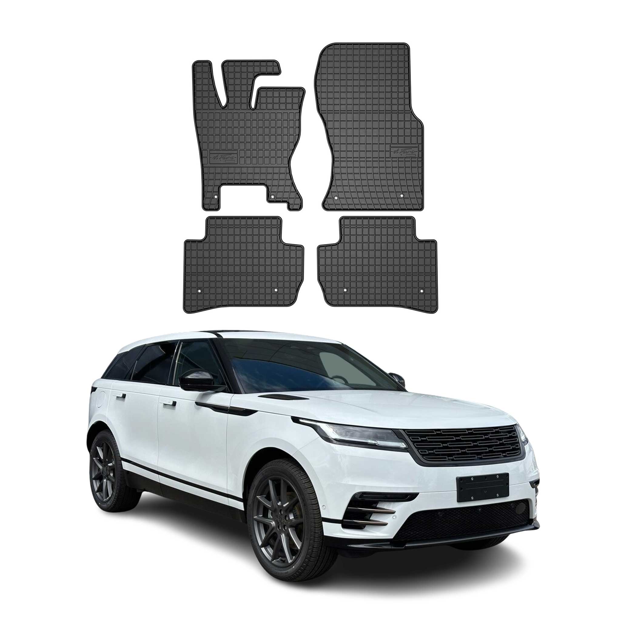 2018-2026 Land Rover Range Rover Velar Floor Mats Liners Full Set All Weather Rubber