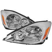 2004-2005 Toyota Sienna Factory Headlights w/Amber Reflector Chrome/Clear