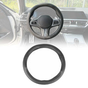 14.5-15.5’’ Steering Wheel Cover Black Dotted Leather Anti-slip Breathable