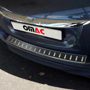 2016-2024 Fiat 500X Rear Bumper Sill Cover Carbon Foiled Stainless Steel Black 1 Pcs