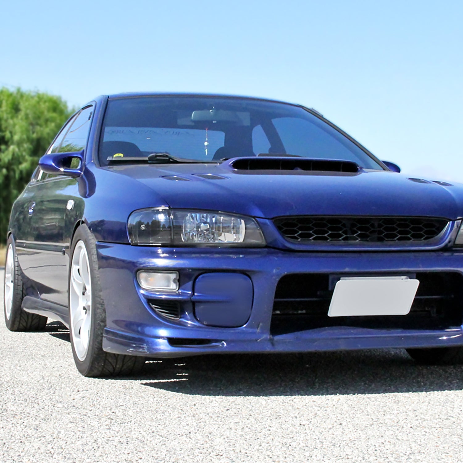 1995-2001 Subaru Impreza Factory Style Crystal Headlights Matte Black/Clear