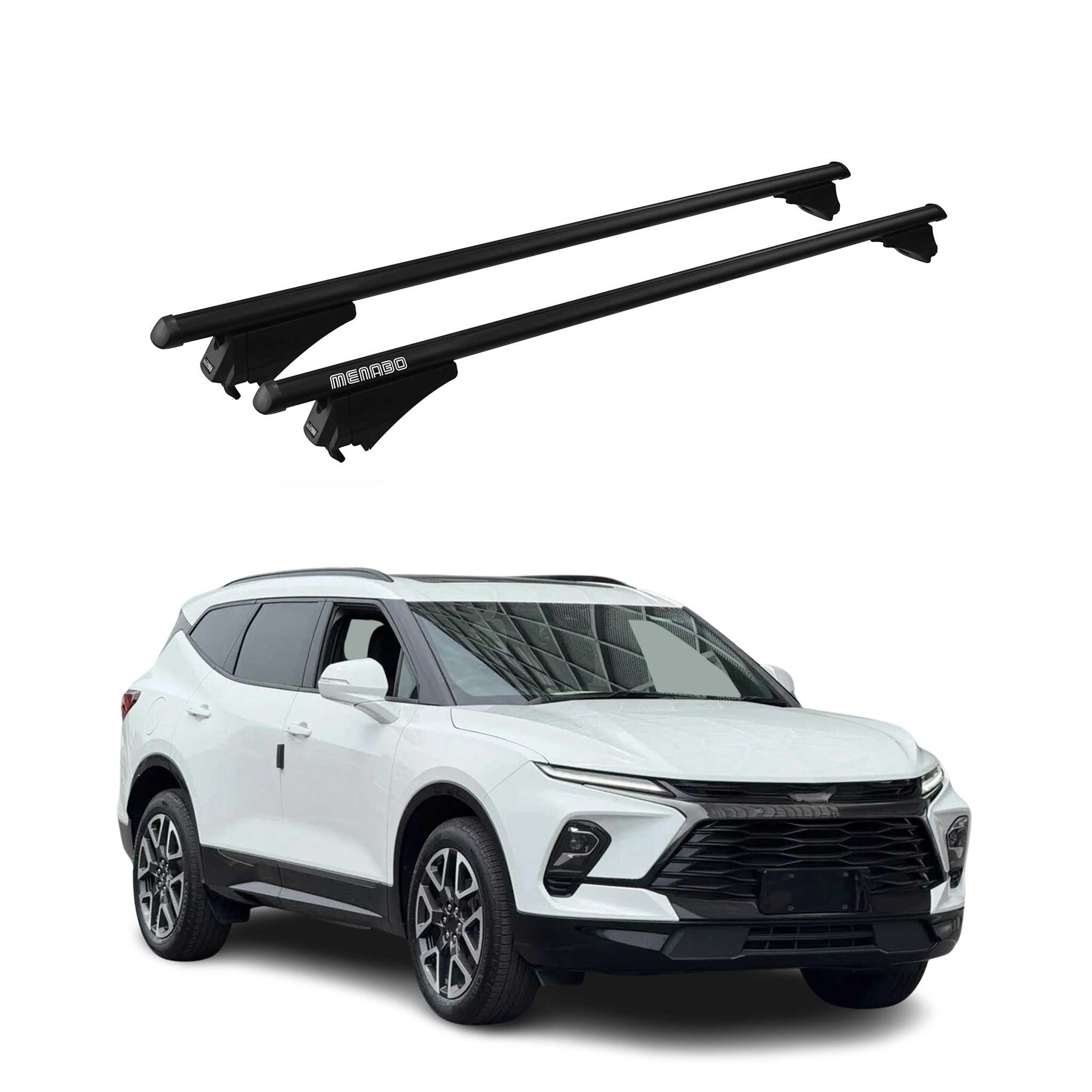Cross Bars Roof Racks Aluminium for Chevrolet Blazer EV 2024-2025 Black 2Pcs