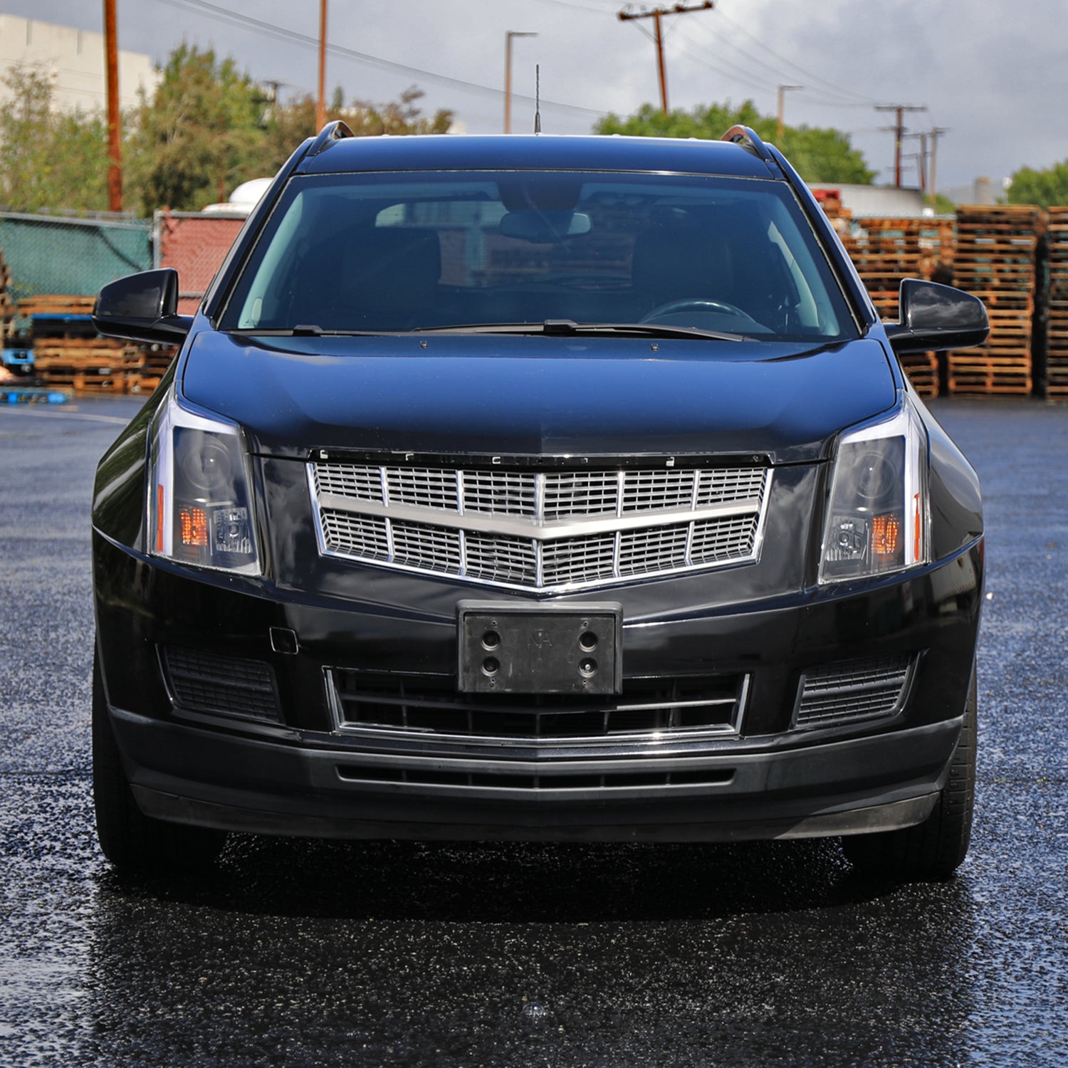 2010-2016 Cadillac SRX Projector Headlights Turn Signal LED Bar Black