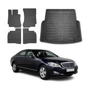 2007-2013 Mercedes S Class W221 Floor Mats & Cargo Liner Full Set All Weather