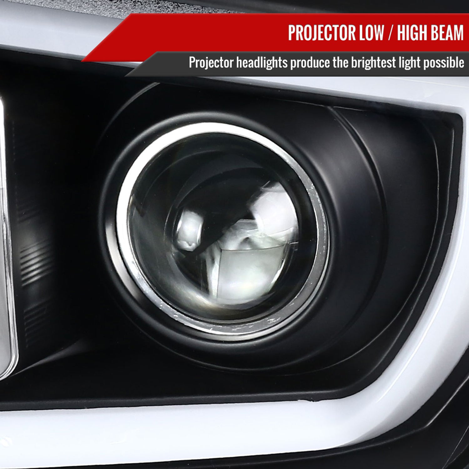 2014-2021 Toyota Tundra LED CBar Projector Headlights Turn Signal Lights Black