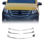 2016-2020 Mercedes Metris Front Bumper Grill Trim Molding Stainless Steel 5x
