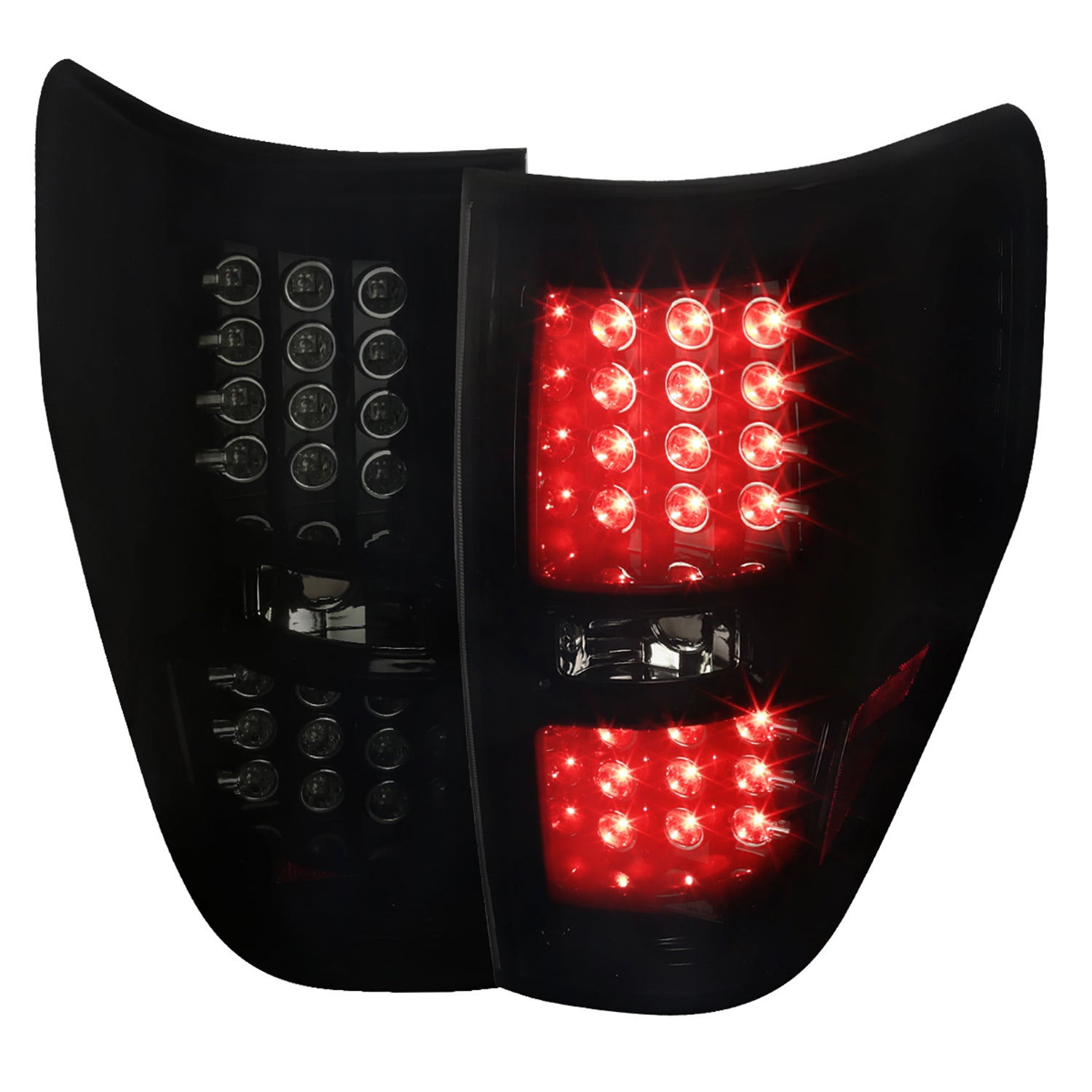 2009-2014 Ford F-150 LED Tail Lights Glossy Black Housing/Smoke Lens