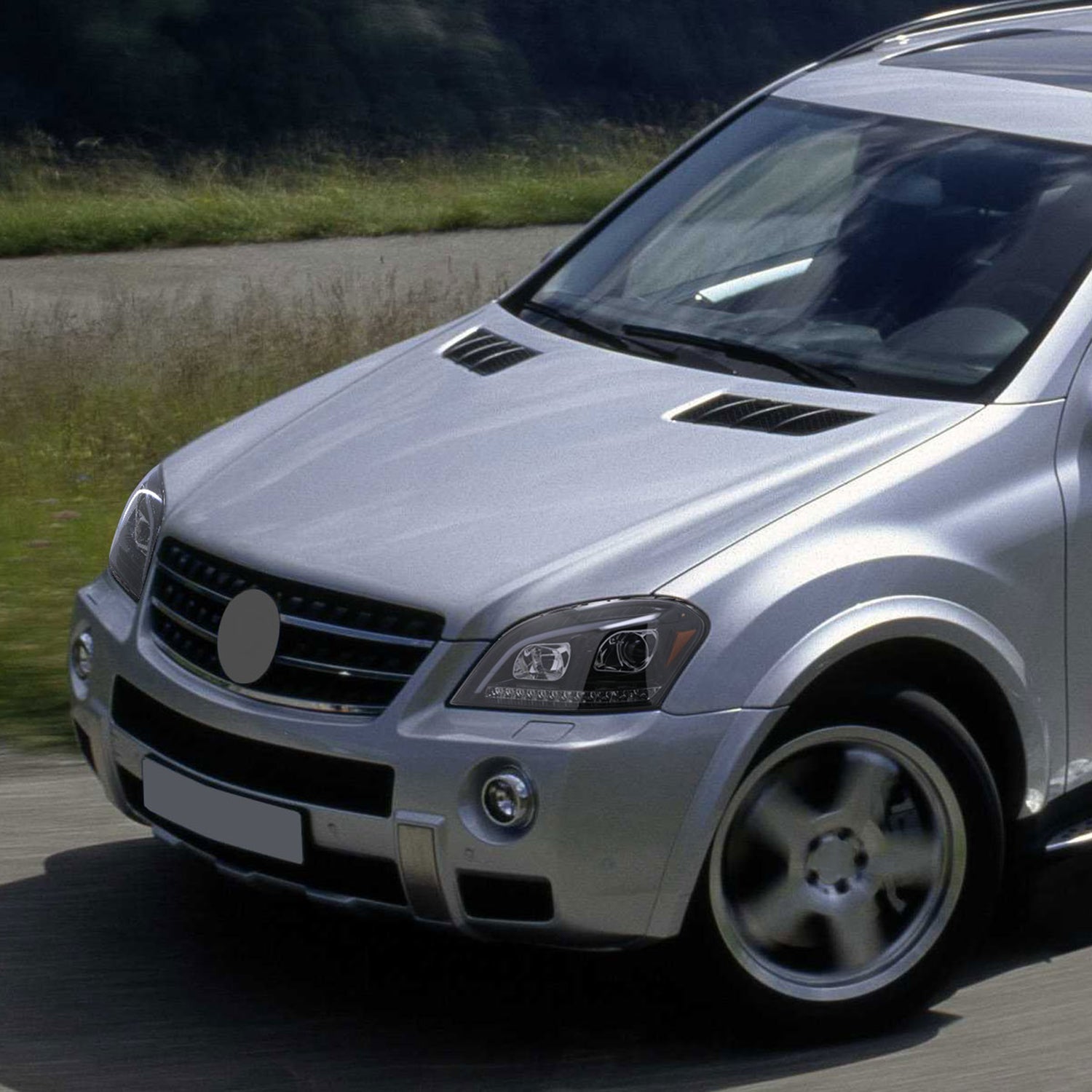 2006-2008 Mercedes Benz W164 ML Class LED Bar Headlights Signal Lights Smoke