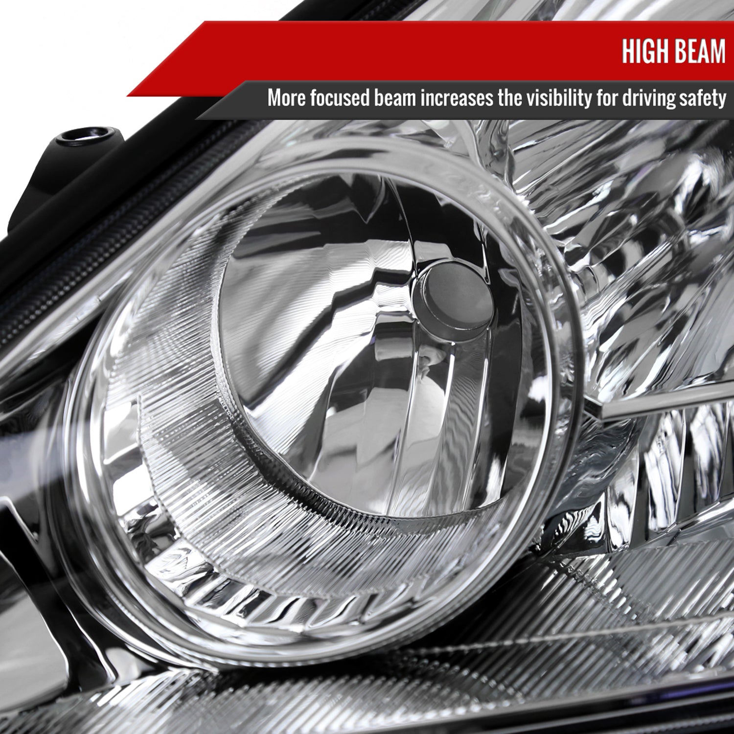 2004-2005 Toyota Sienna Driver Side Factory Headlights Amber Reflector Chrome