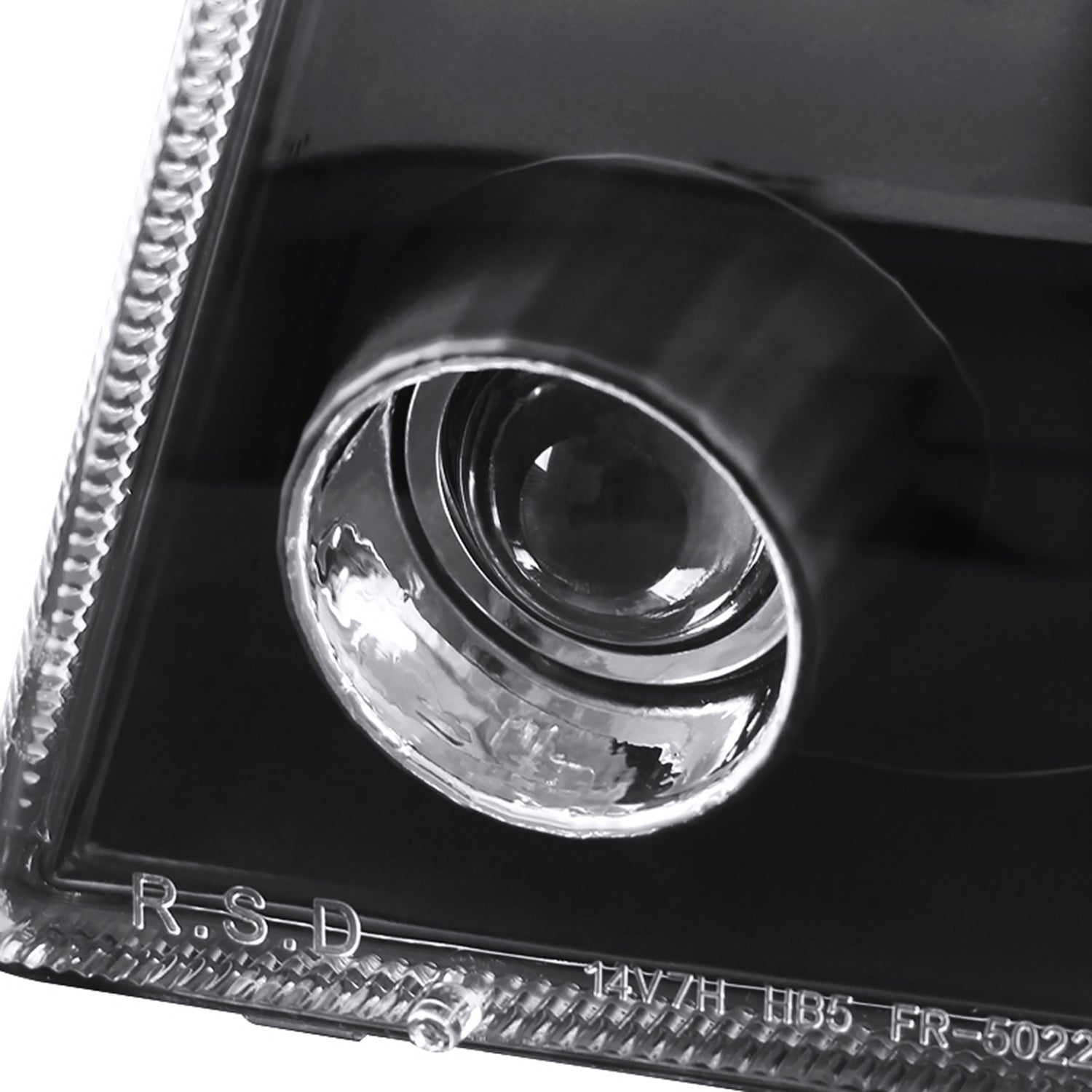 1993-1997 Ford Ranger Headlights Integrated H3 Projector Fog Light Black