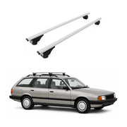 Roof Racks Cross Bars Luggage Carrier for Audi 5000S Avant 1984-1991 2Pcs Silver