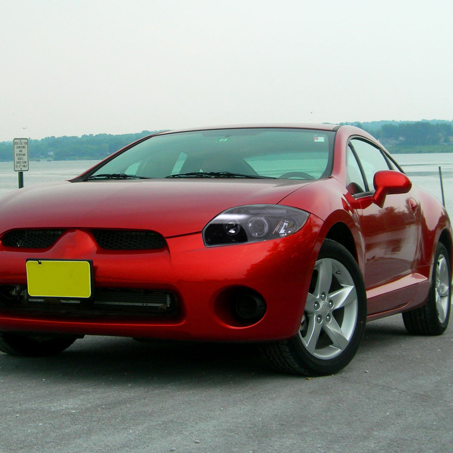 2006-2011 Mitsubishi Eclipse Dual Halo Projector Headlights Glossy Black/Smoke