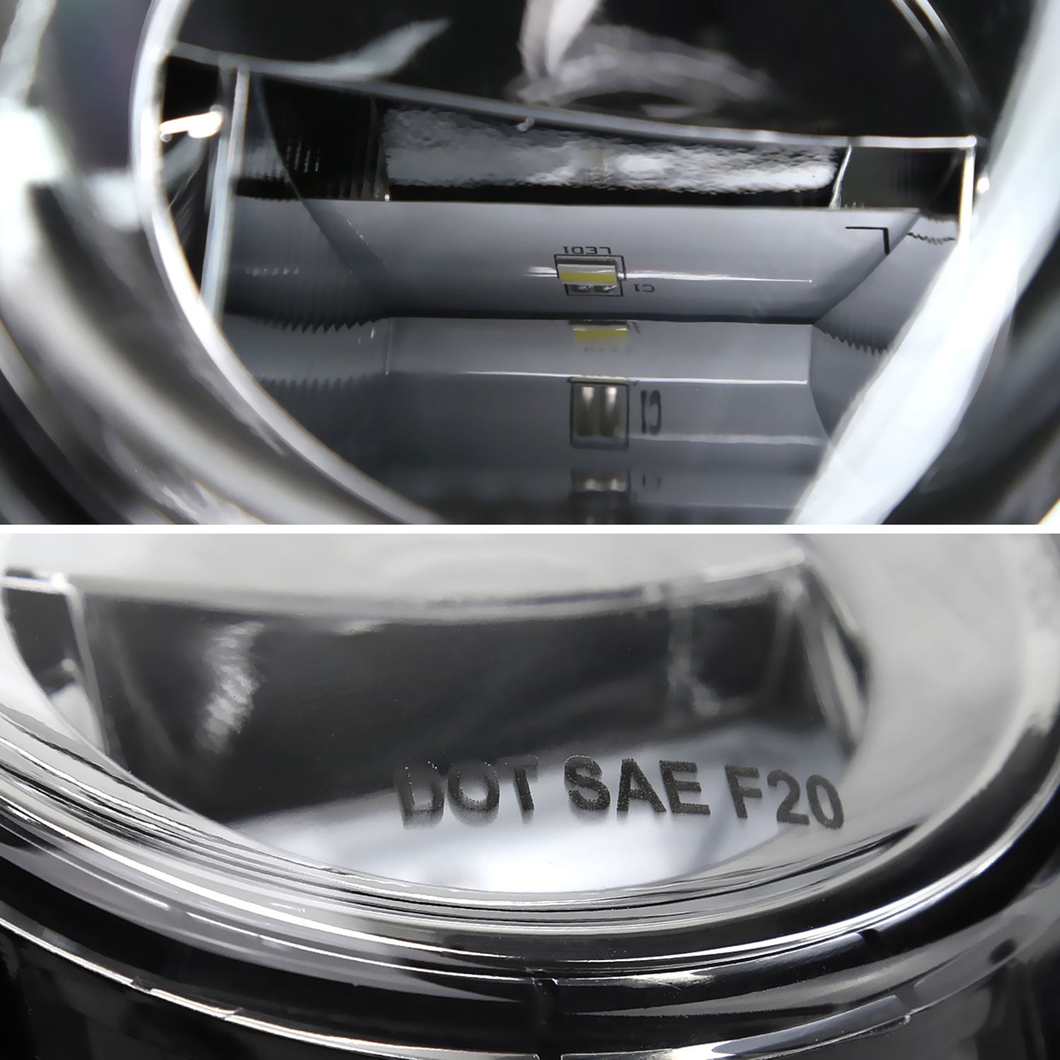 2019-2021 Nissan Murano LED Fog Lights Kit Chrome Housing/Clear Lens