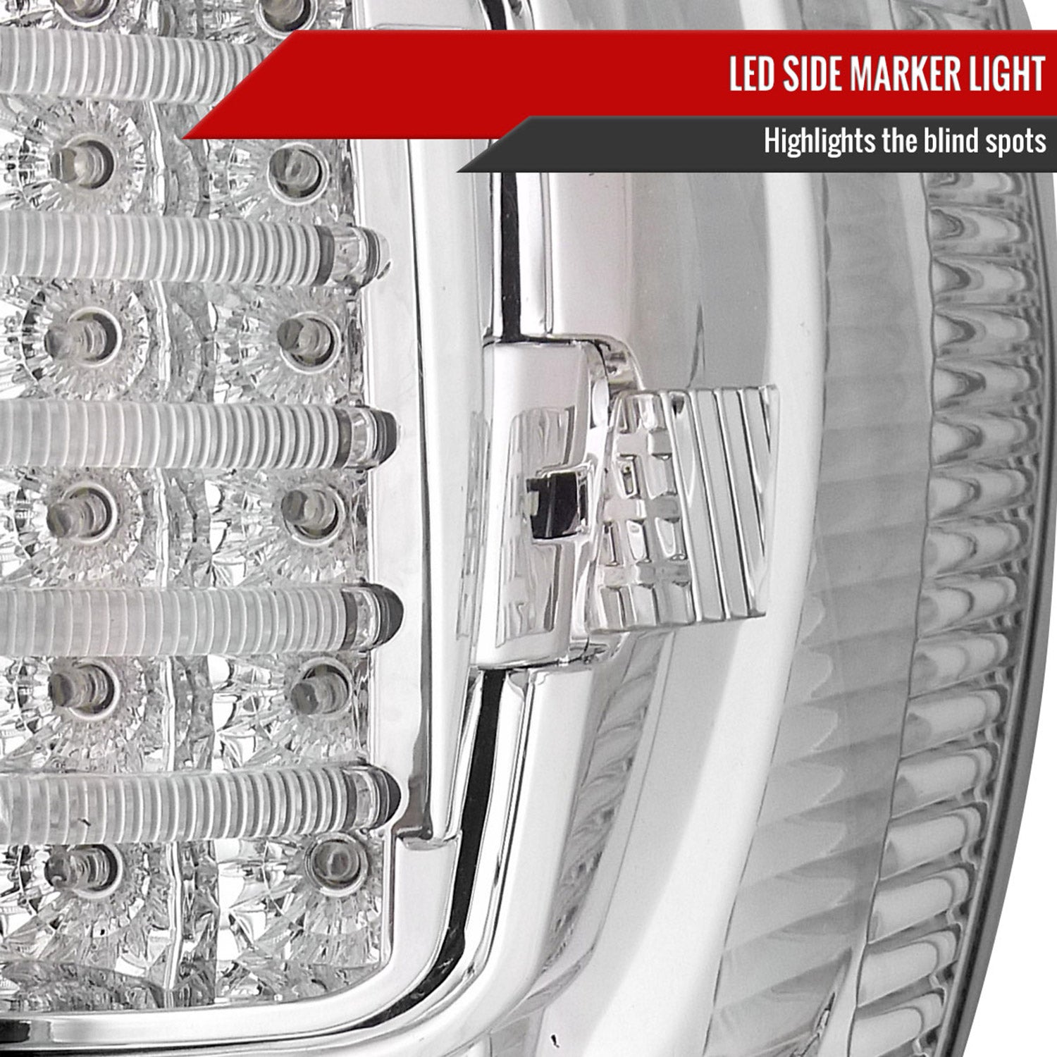 2007-2013 Toyota Tundra LED Tail Lights Chrome Housing/Clear Lens